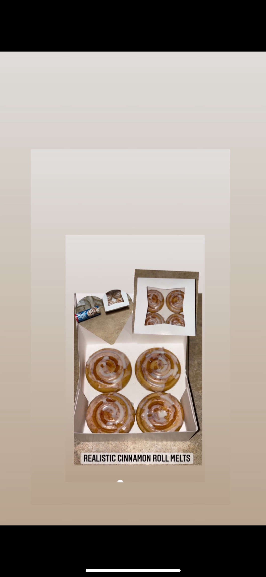 Realistic cinnamon roll melts (4) large